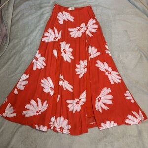 Anthropologie Maeve Floral Midi Skirt US size 0